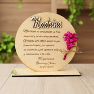 Placa Madera agradecimiento